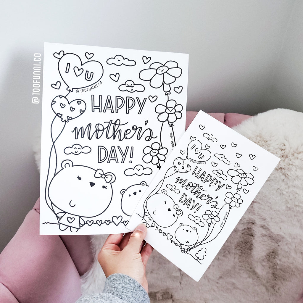MOTHER'S DAY 2021 COLOURING PAGE - Free Instant Download