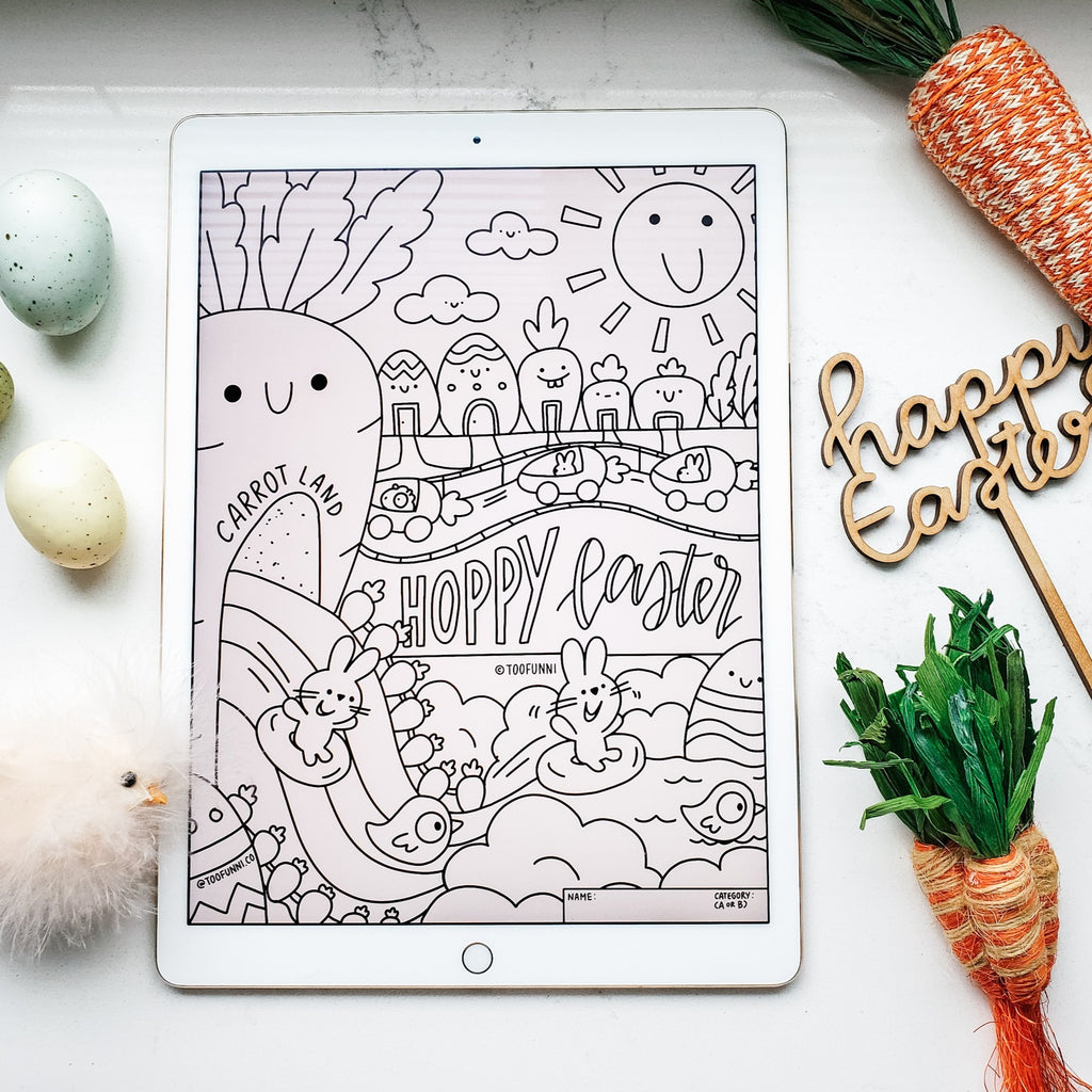 EASTER 2021 COLOURING PAGE - Free Instant Download