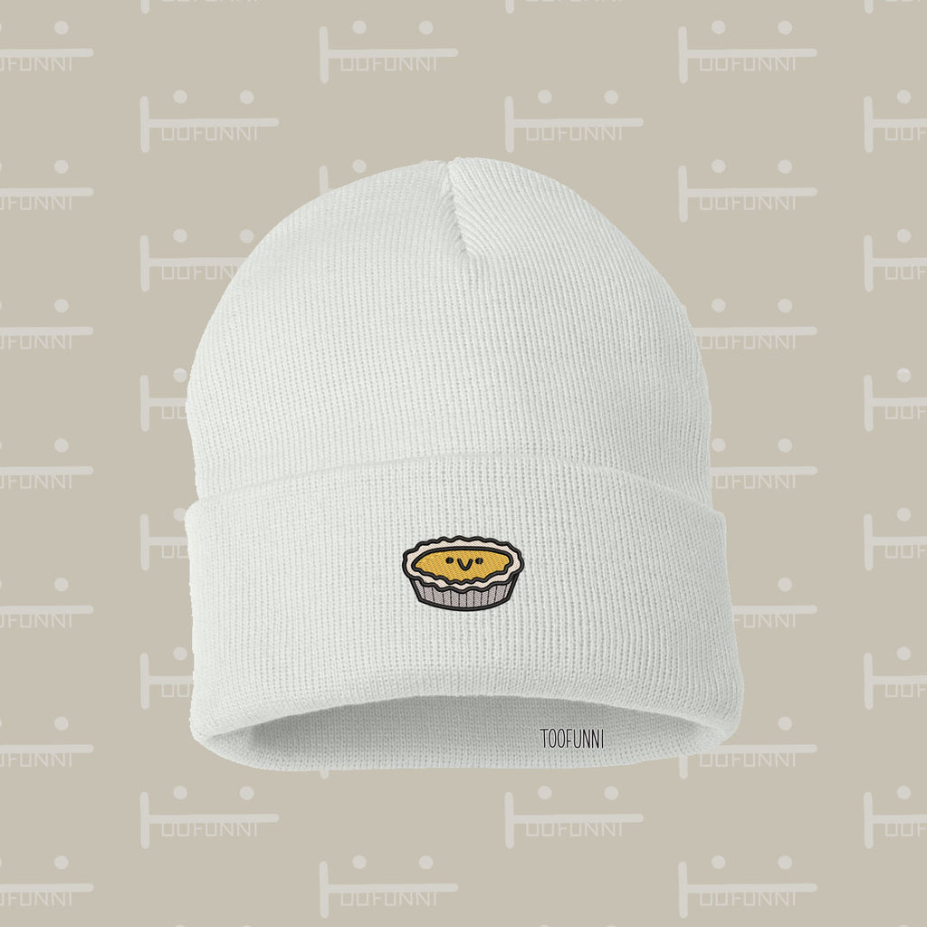*UNAVAILABLE until further notice* WHITE BEANIE - Choose Embroidered Design