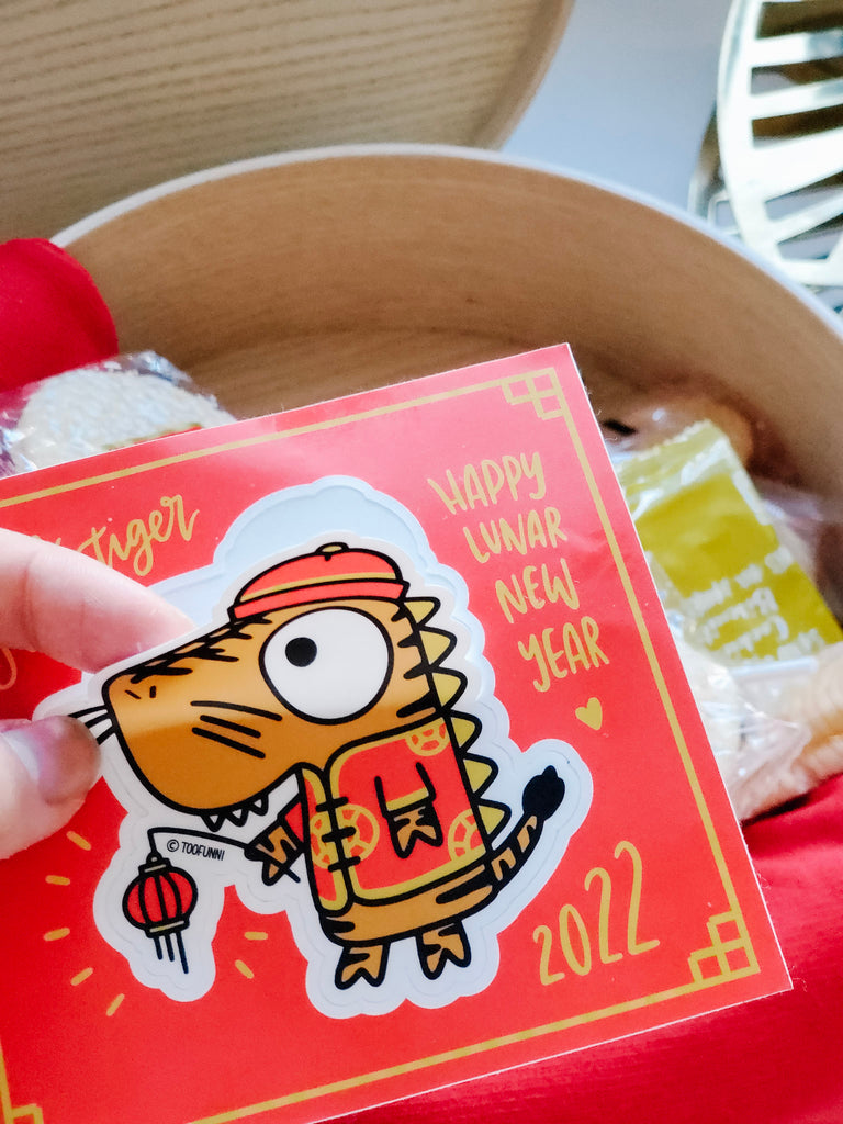 LNY - YEAR OF THE TIGER - "Faux Red Pocket" Vinyl Sticker