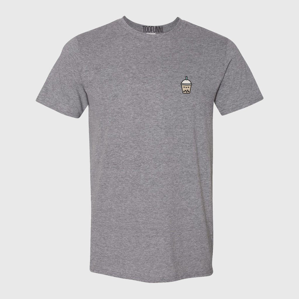*UNAVAILABLE until further notice* CHOOSE EMBROIDERED DESIGN - Semi-Fitted Tee (Grey or Black)