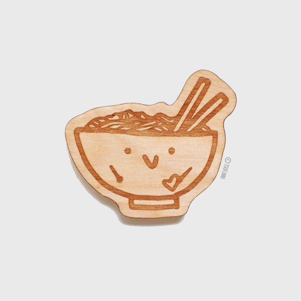 PHO NOODLES - Wood Keychain or Magnet