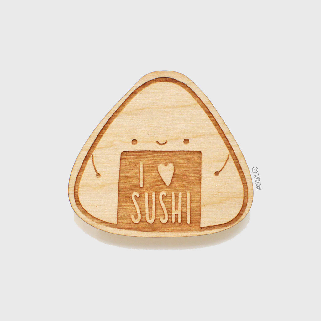 SUSHI - Wood Keychain or Magnet